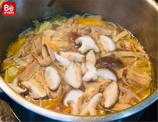 菜食な干し竹の子のスープ-08
